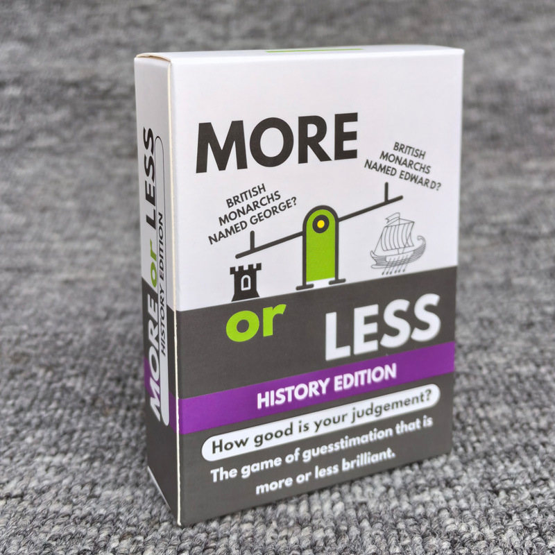 More or Less History Edition Trivia Card Game