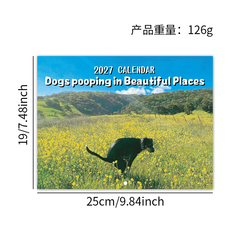 Dogs Pooping 2027 Novelty Calendar – 2 Designs product view 2