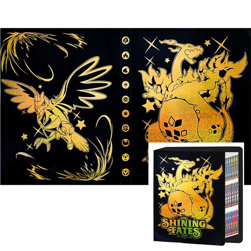Pokemon - Trading Card Binder - 9-Pocket - Gold-Foil Design - Design 9-7