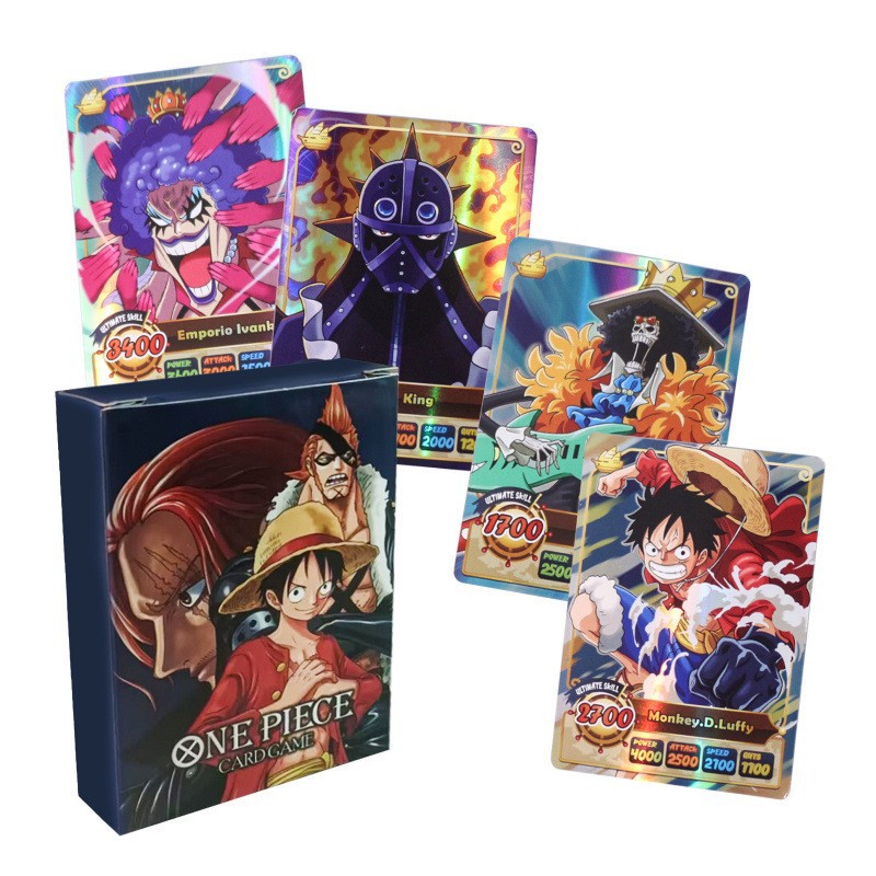 One Piece Foil Trading Cards - 50 Cards - English Edition