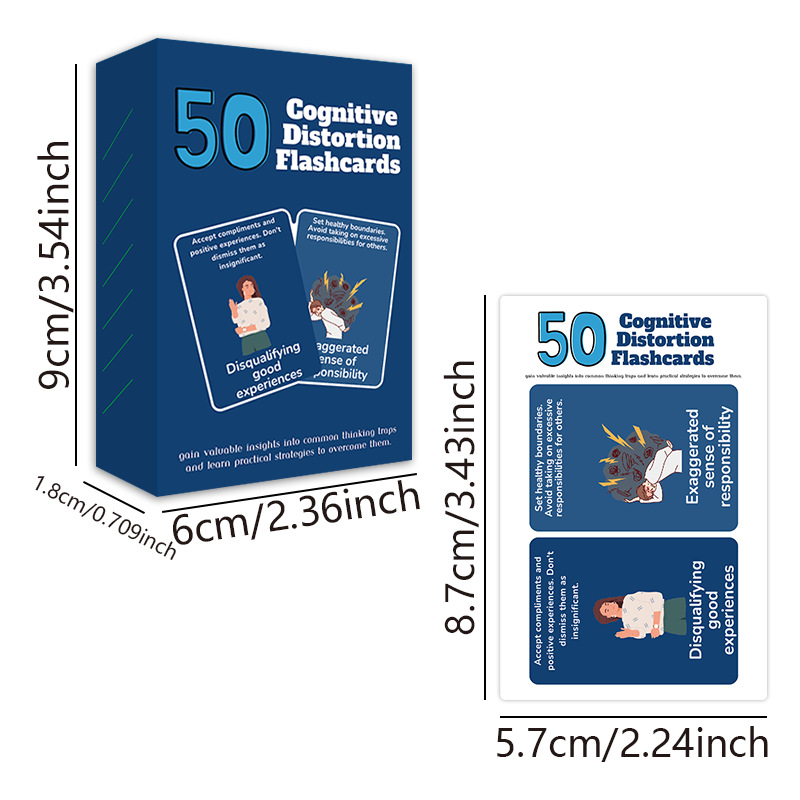 Cognitive Distortion Flashcards – 50 Thinking Traps product view 2