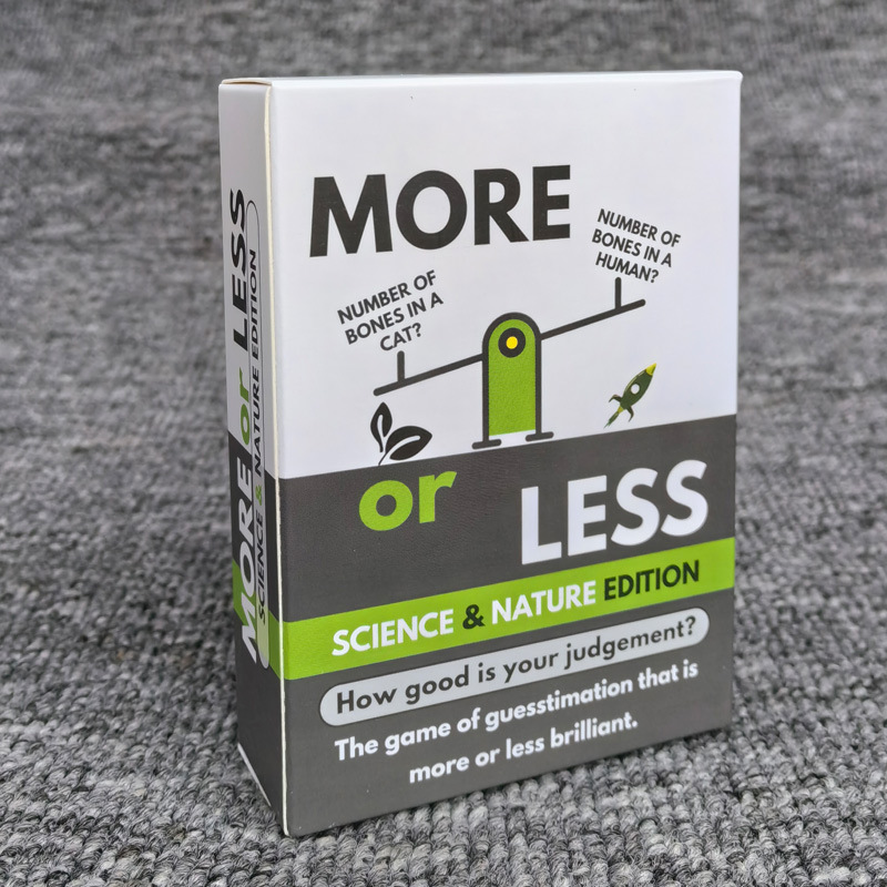More or Less Science and Nature Edition Trivia Card Game