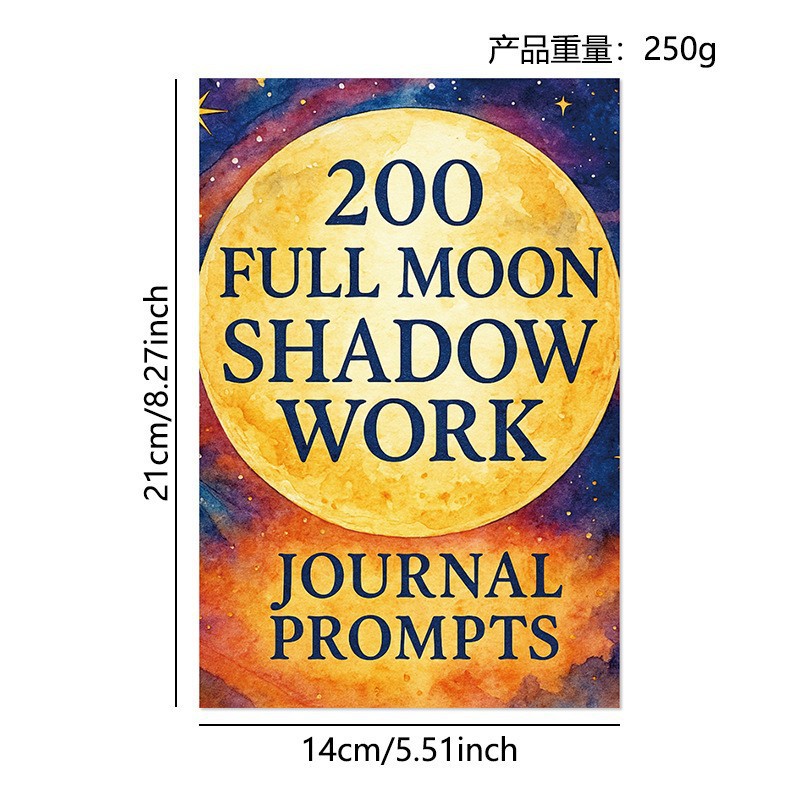 Assorted Guided Planners, Journals and Wellness Workbooks – 74 Options – 200 Full Moon Shadow Work Prompts