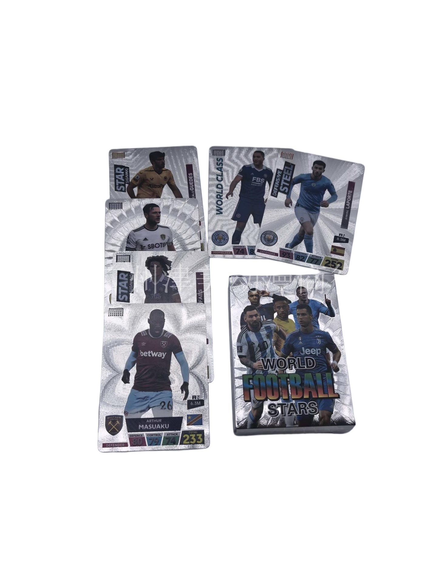 Football Star Collectible Cards - B Version Silver - 55 Cards