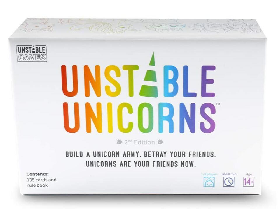 Unstable Unicorns Second Edition Card Game - White Box - English Edition