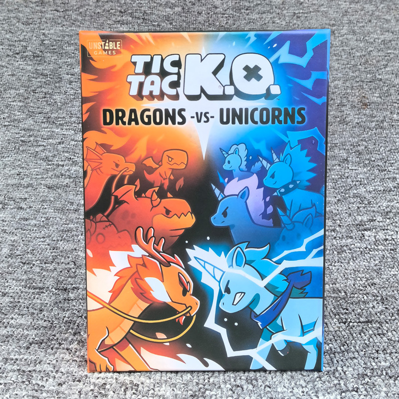 Tic Tac K.O. Dragons vs Unicorns Card Game