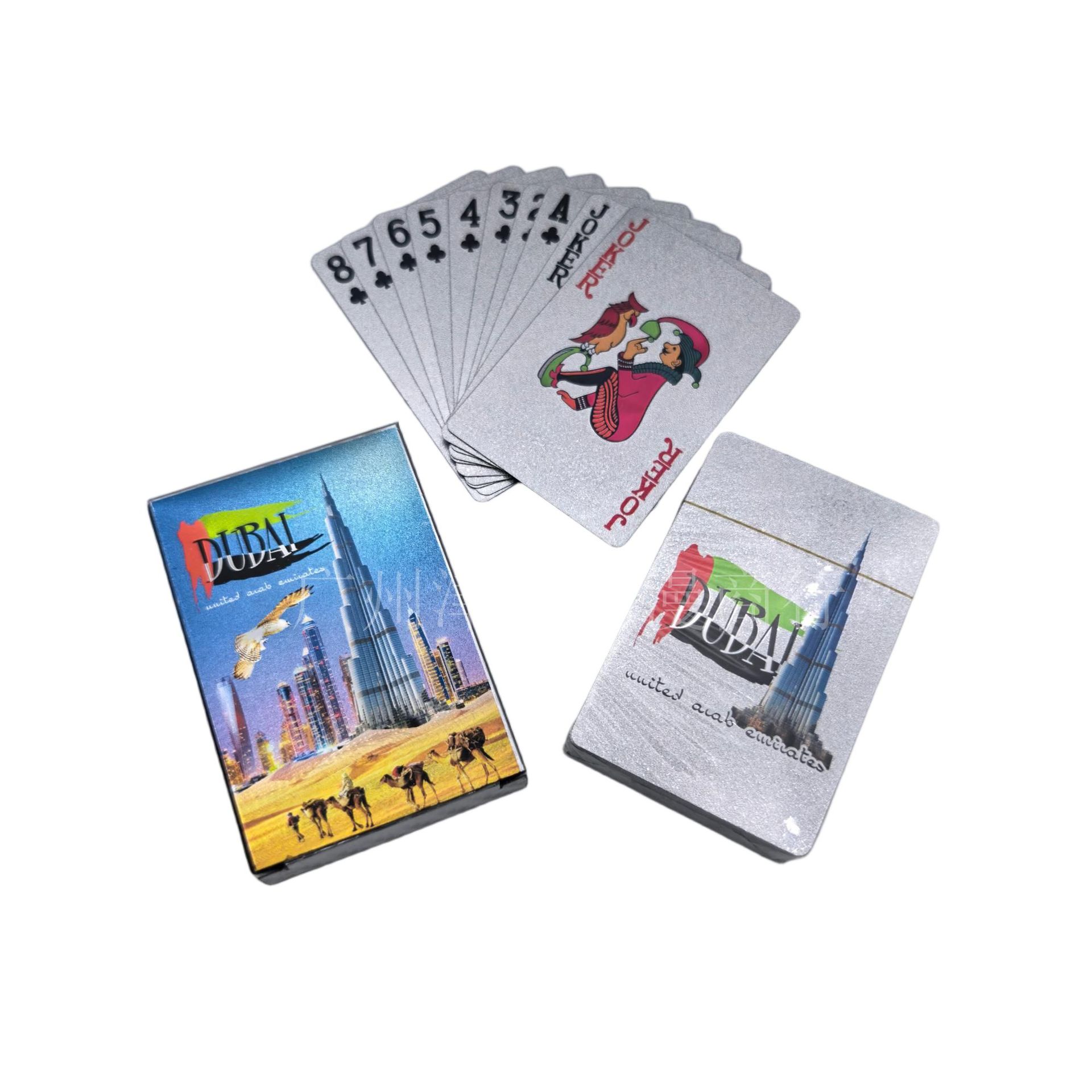 Burj Khalifa Silver Foil Playing Cards