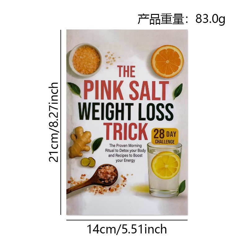 Assorted Guided Planners, Journals and Wellness Workbooks – 74 Options – Pink Salt Weight-Loss Recipe Book – A5