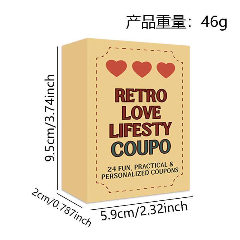 Activity, Wellness and Educational Card Decks – 13 Options – Retro Love Coupon Cards