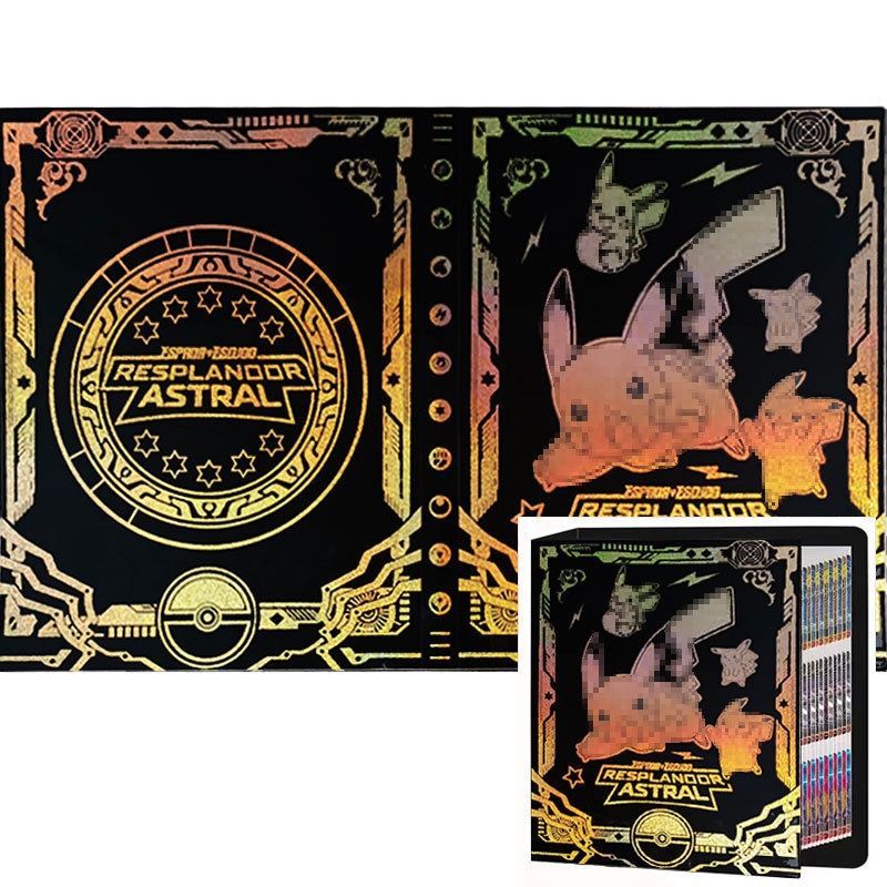 Pokemon - Trading Card Binder - 9-Pocket - Gold-Foil Design - Design 9-2
