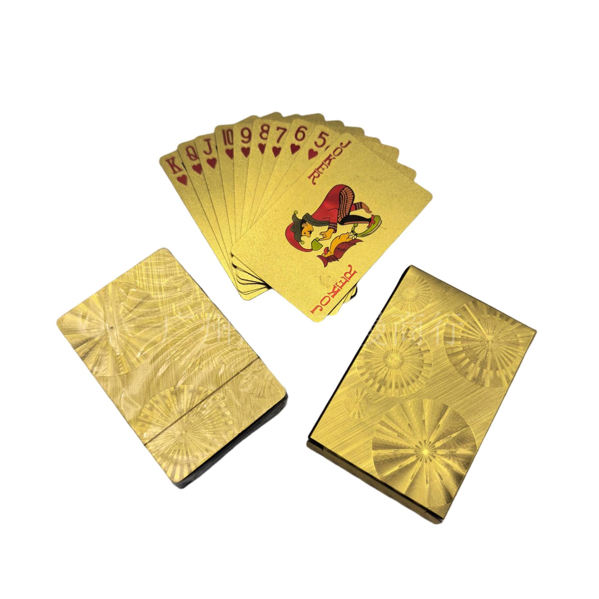 Patterned Gold Foil Playing Cards
