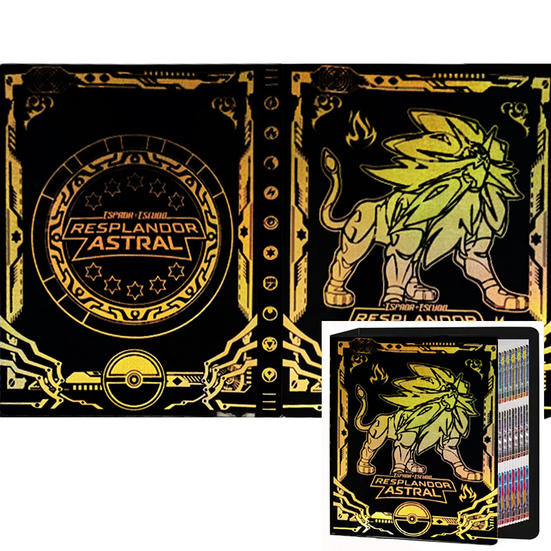 Pokemon - Trading Card Binder - 9-Pocket - Gold-Foil Design - Design 9-4