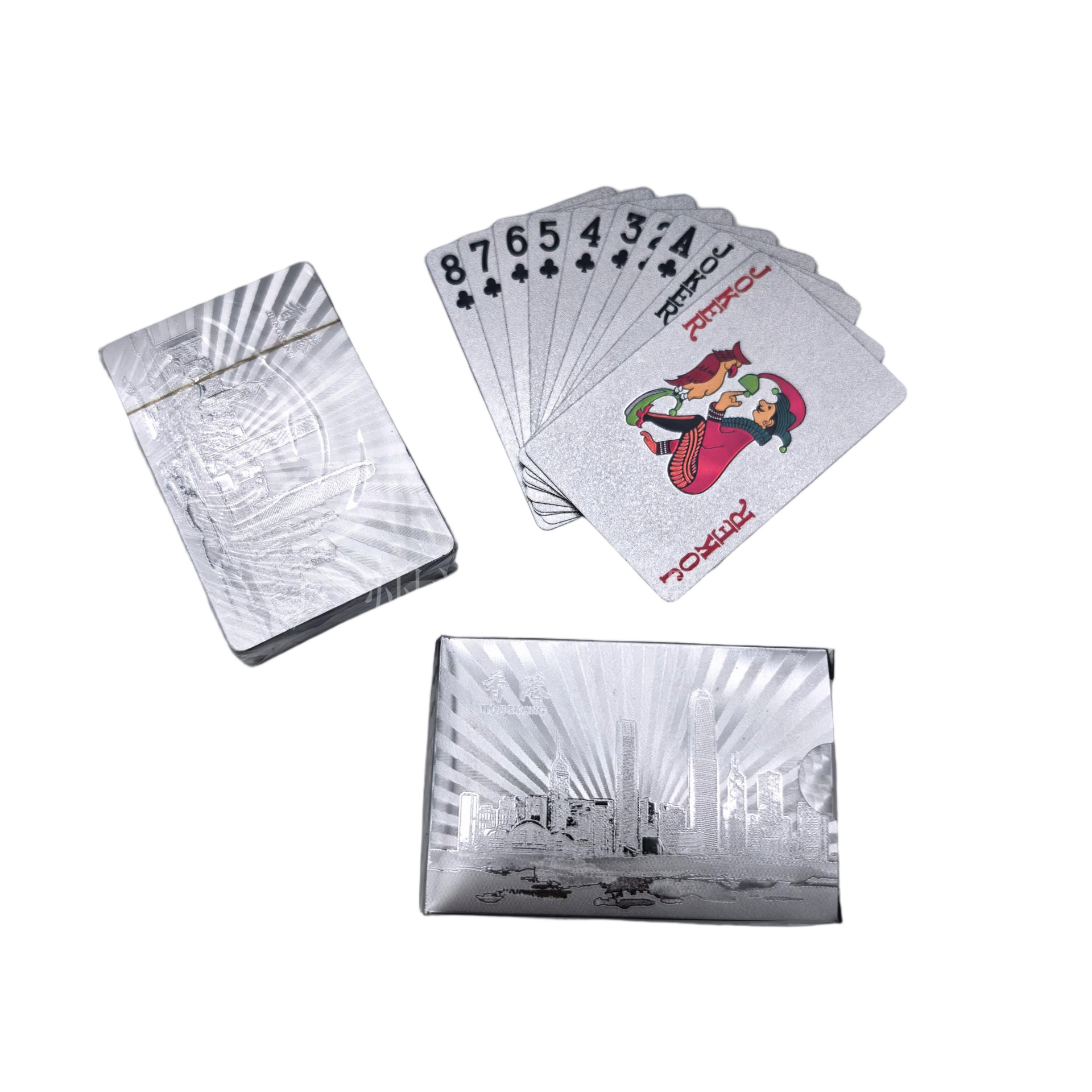 Hong Kong Skyline Silver Foil Playing Cards