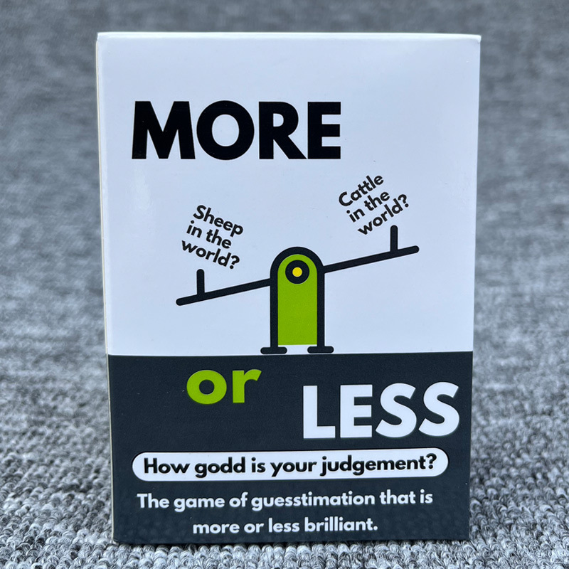 More or Less Original Trivia Card Game