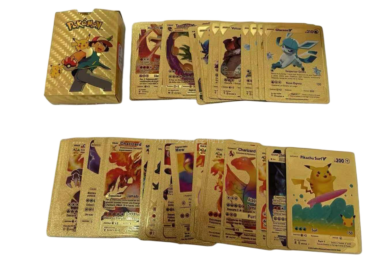 Pokemon Foil Trading Cards - Gold - 55 Cards - French Edition