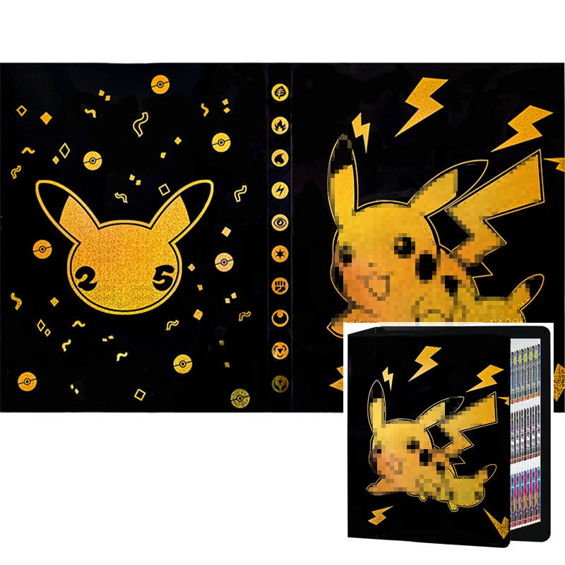 Pokemon - Trading Card Binder - 9-Pocket - Gold-Foil Design - Design 9-6