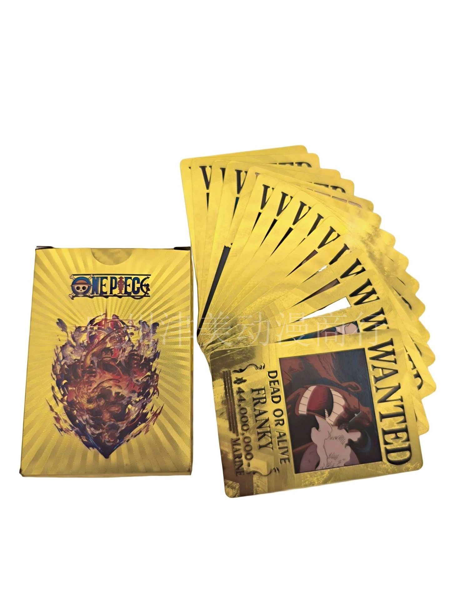 One Piece Wanted Poster Gold Foil Trading Cards - 55 Cards