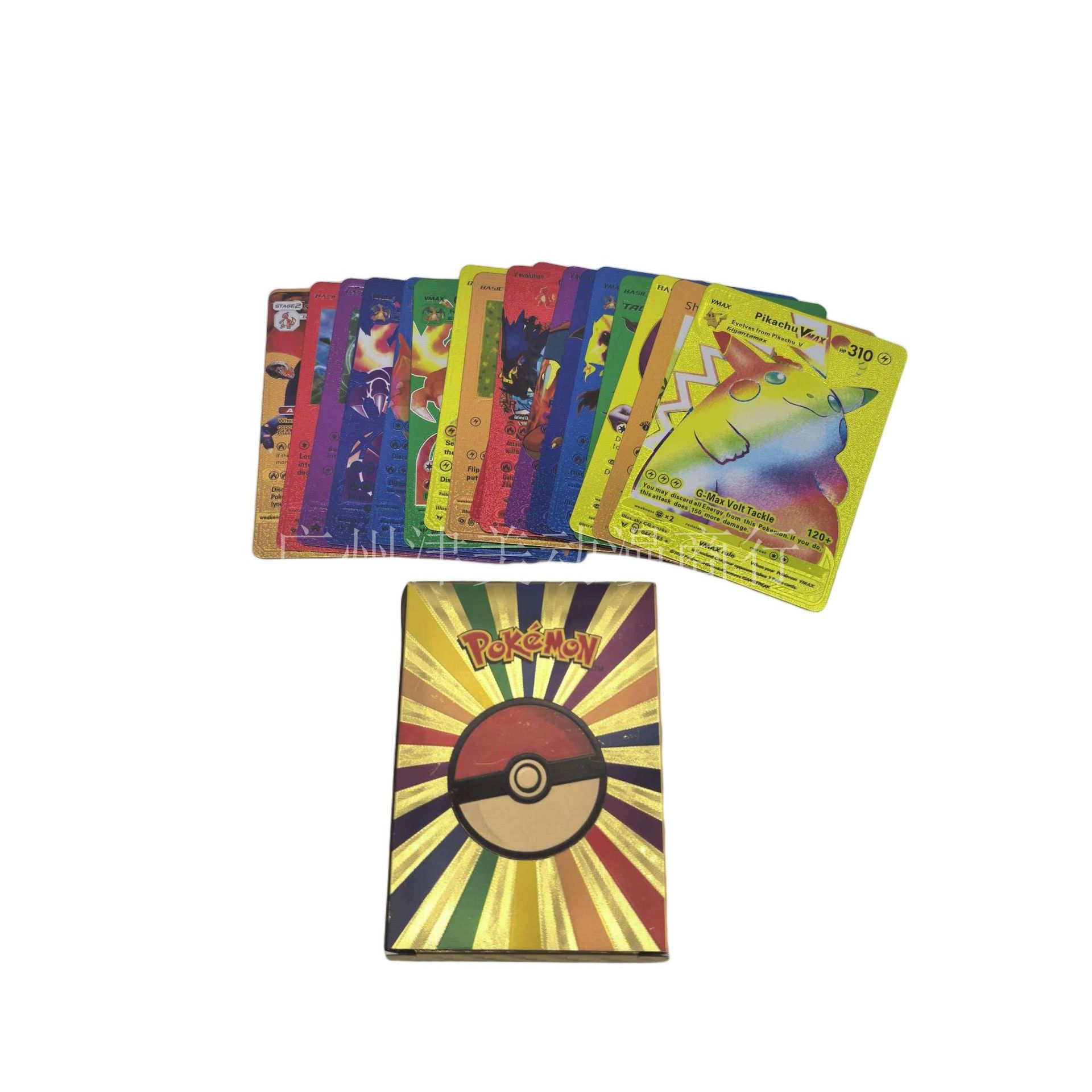 Pokemon Foil Trading Cards - Rainbow - 55 Cards - Spanish Edition