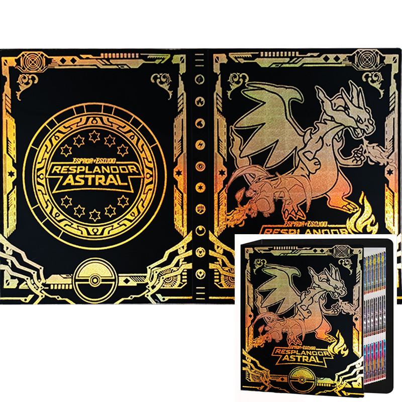 Pokemon - Trading Card Binder - 9-Pocket - Gold-Foil Design - Design 9-3