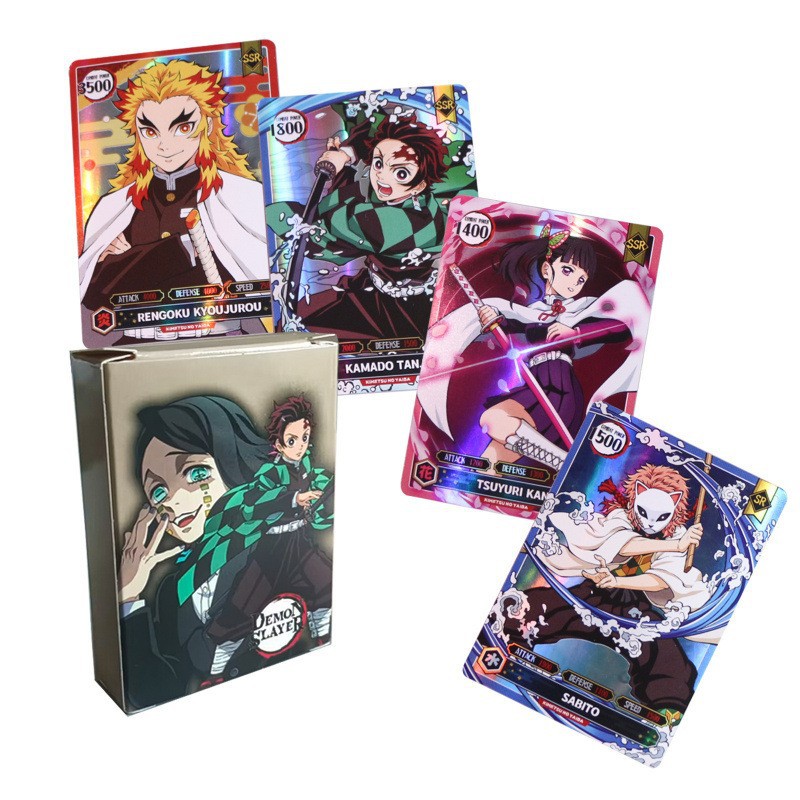 Demon Slayer Foil Trading Cards - 50 Cards - English Edition
