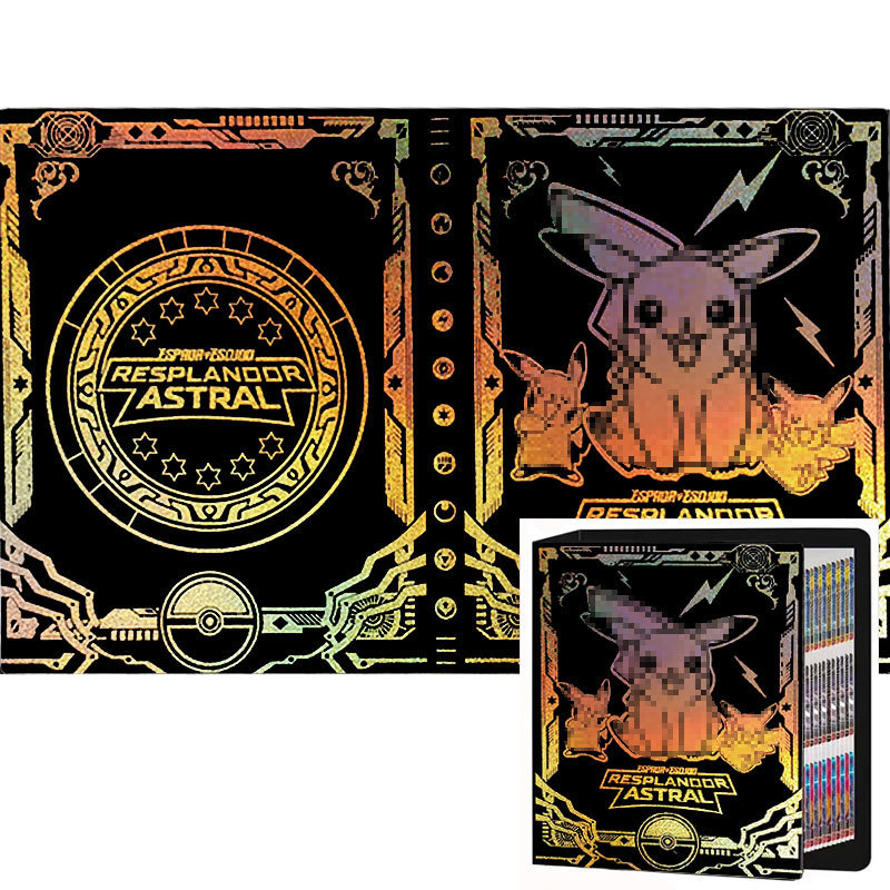 Pokemon - Trading Card Binder - 9-Pocket - Gold-Foil Design - Design 9-1